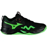 Mizuno Wave Momentum Pro - noir/pomme lumineuse/orange mandarine, taille : 7