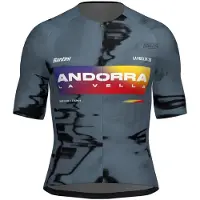 Santini La Vuelta Andorra 2026 Short Sleeve Jersey Gris M Homme