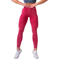 Nebbia Washed High Waisted Legacy 777 Leggings Rouge,Rose XS Femme