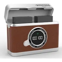 PATONA Retro Dual Charging Nikon EN-EL15 (Chargeur de batterie d'appareil photo), Alimentation pour appareil photo, Marron, Gris
