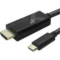 Techly IADAP-USBC-HDMI5TY Câble adaptateur USB-C M vers HDMI M 2.0 4K, noir 5m