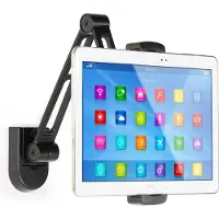 Techly Kit de fixation (bras de montage réglable, support de tablette) pour tablette - Art, Support de tablette, Noir