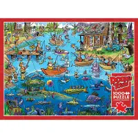 Cobble Hill Puzzle DoodleTown: Pêche à la Ligne - 1000 pièces