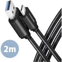 Axagon BUCM3-AM20AB Câble USB 3.2 Gen 1 (3.1 Gen 1) 2 m USB C USB A Noir