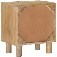vidaXL Table de chevet faite main Marron Teck 40 x 30 x 45 cm