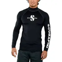 SCUBAPRO Upf 50 Rash Guard Long Sleeve Rash Guard Noir XL Homme
