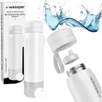 Wessper Gourde 1000ml, bouchon filtre à eau en acier inoxydable sans BPA, blanc