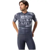 Castelli Stratus Logo Short Sleeve Jersey Bleu M Homme