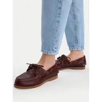 Timberland Mocassin 'A2Q9X classic boat burgundy full grain bordeaux scarpe donna mocassini lacci' marron châtaigne
