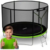 Neo-Sport Trampoline de jardin 8ft/252cm avec filet extérieur et échelle