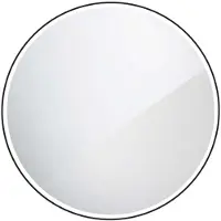 Nimco Mirrors - Miroir avec éclairage LED, diamètre 80 cm, noir mat ZPC 28002R-90