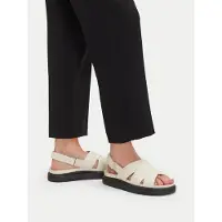 Clarks Sandales Femme Aristella à brides arrière soleil Cream Leather