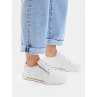 Clarks pour femme. 26185917 Chaussures en cuir Hollyrose Zip blanc (39), Plat, Lacets, Casuel