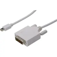 Digitus câble adaptateur mini DisplayPort - miniDP - DVI (24+1) - Full-HD 1080p/60Hz - Displayport 1.1a - 2.0m - avec verrouillage - adapté aux moniteurs, cartes graphiques - blanc