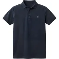 All Saints pour homme. M075PB Polo Reform navy (S), Casuel, Coton, Manche courte, Marine
