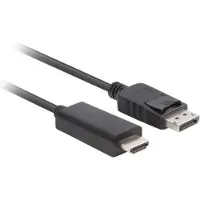 Lanberg CA-DPHD-11CC-0050-BK câble changeur de genre DisplayPort HDMI Noir (5 m), Câble vidéo, Noir