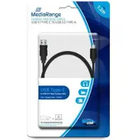 MediaRange Lade- & Datenkabel USB 3.0 auf USB Type-C 1.2m sw