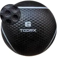 Toorx Fitness Médecine-ball 1 - 6 kg | Noir complet - 6kg - Gris