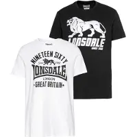 Lonsdale T-Shirt 'Bylchan' noir / blanc