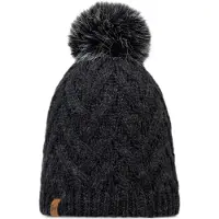 Buff Knitted & Fleece Beanie Noir