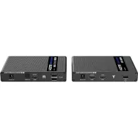 PremiumCord HDMI 2.0 KVM extender Ultra HD 4kx2k@60Hz na 70m s přenosem USB