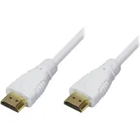 Techly Câble HDMI A M/M high speed 5m blanc (5 m), Câble vidéo, Blanc