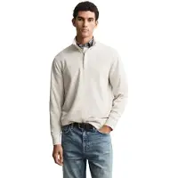 Gant Light Sacker Half Zip Sweatshirt Beige XL Homme