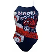 Turbo Maori Flag Swimsuit Rouge,Bleu M Femme