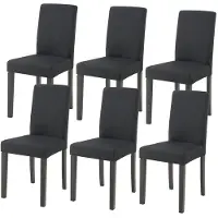 Helloshop26 Lot de 6 chaises de salle à manger noir 03_0009899