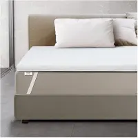 THE WHITE STONE Surmatelas ergonomique - - Topper Memory Foam - 110 x 200 cm - 6 cm - Déhoussable lavable 40C