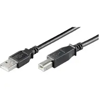 Microconnect Microcâble USBAB3B-LSZH, 3 mètres, connecteurs USB A et USB B, USB 2.0, couleur noire