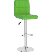 DKD Home Decor Tabouret de bar vert similicuir