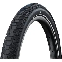 Schwalbe 60-584 Motion, pneu à chambre à air, fil, E-50, Addix, noir avec bandes réfléchissantes