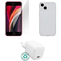 ESTUFF ES-KIT-IPHSE(2022) chargeur d'appareils mobiles Téléphone portable Transparent, Blanc Secteur Intérieure