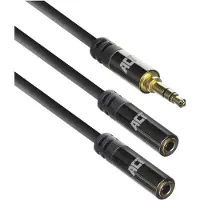 ACT AC3620 câble audio 0,15 m 3,5mm 2 x 3.5mm Noir