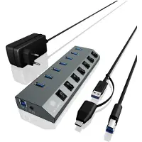 Icy Box RaidSonic 60838 RaidSonic IB-HUB1701-C3 Hub 7 ports USB 3.0 Type-A