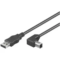 Microconnect 1m USB2.0 A-B - USB Kabel (USB A, USB B, 2.0, Stecker/Buchse, Schwarz)