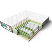 HOMAVO Matelas 140x200x22cm 7 zones à ressorts ensachés, degré de fermeté H3, matelas orthopédique à ressorts, matelas à ressorts en mousse confort