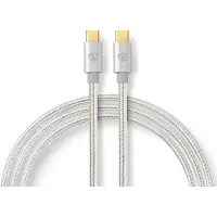Nedis CCTB60700AL20 Câble USB 2 m USB 2.0 USB C Aluminium (CCTB60700AL20)
