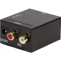 Logilink Convertisseur audio (Numérique -> Analogique), Adaptateur audio, Noir