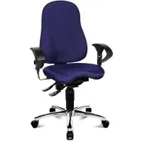 Topstar Chaise pivotante de fitness Sitness10 contact permanent bleu (42 - 55 cm)