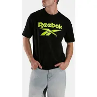 Reebok High Density Logo Short Sleeve T-shirt Noir S Homme