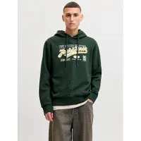 Jack & Jones Sweat-shirt jaune / sapin / blanc