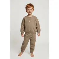 Nike Kids Essential Fleece Crew Long Sleeve Set Beige,Marron 12 Months Enfants