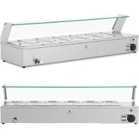 Royal Catering Expondo Bain-marie - 6 récipients GN 1/3 -