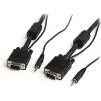 StarTech.com High Res Monitor W/audio Vga Cable 5m Noir
