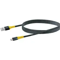 Schwaiger WKUM10511 Ladekabel USB 2.0 A > USB Micro 1,2m schwarz/gelb