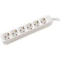 Value 19.99.1080 power extension 1.5 m 6 AC outlet(s) Indoor White