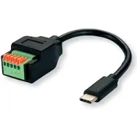 Roline Réducteur USB 2.0 USB C(M) - Bloc terminal 5 broches, 15cm (12.02.1173)