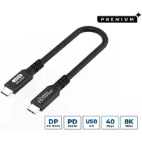 Microconnect USB4CC015-240W, 0,15 m, USB-C, USB-C, USB4 Gen 3x2, noir
